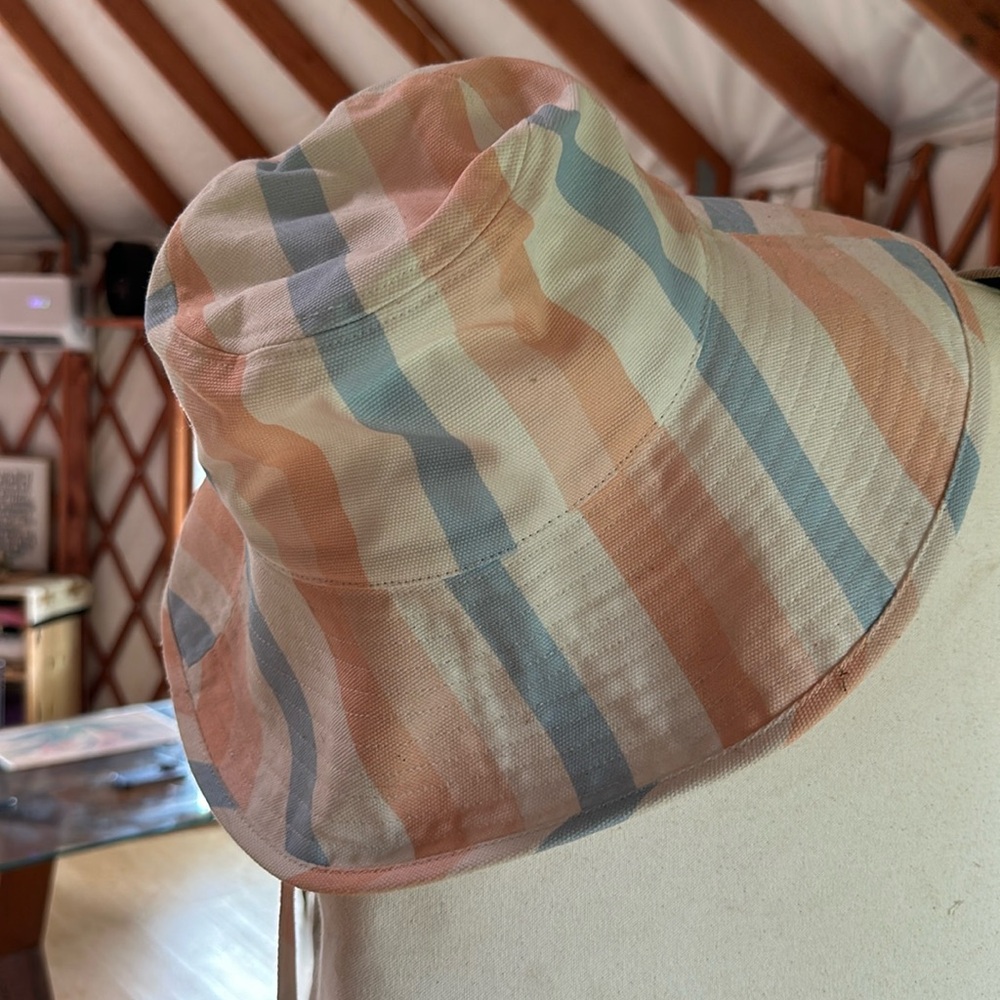 Lack Of Color Pastel Striped Hat